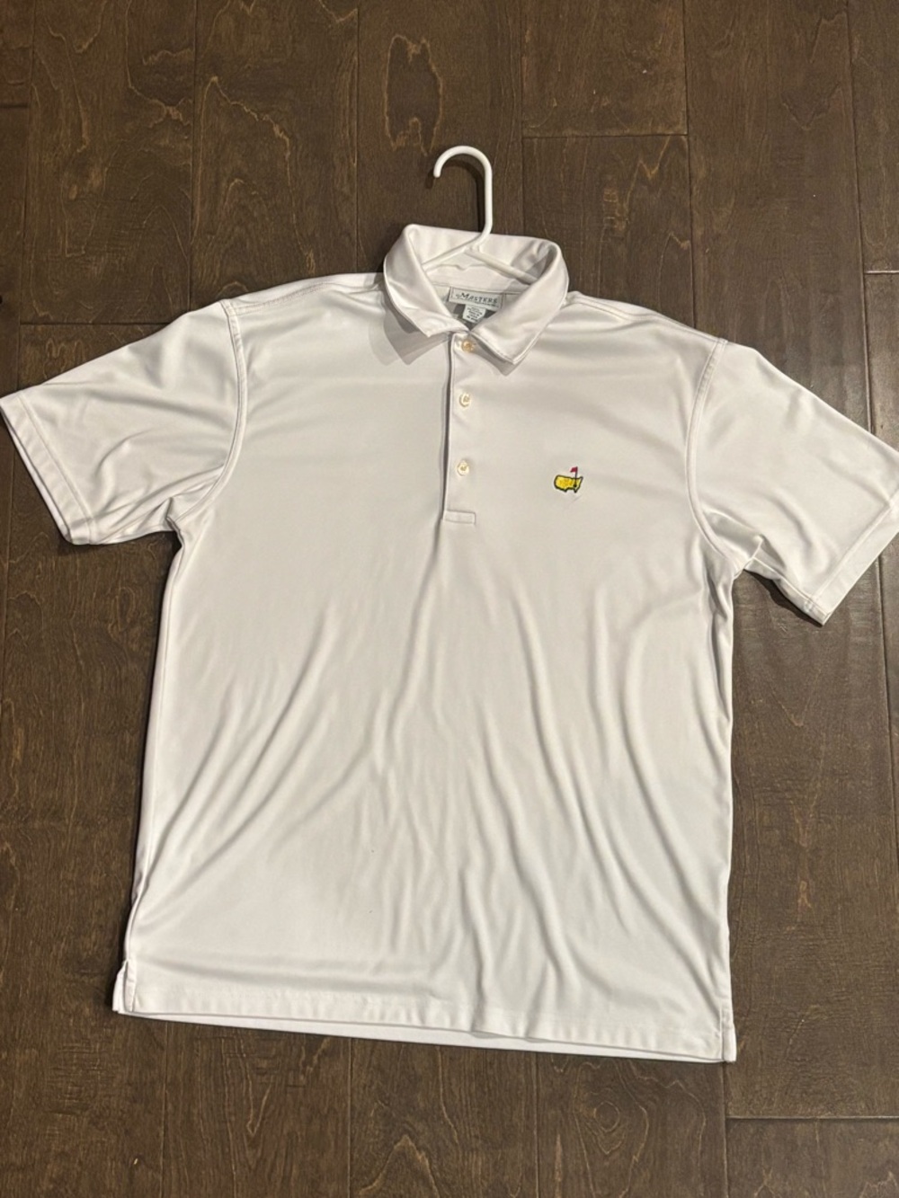 Masters Tournament White Performance Polo Shirt Augusta National Golf Men’s Med